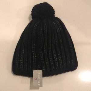 NWT Black Athleta knit hat